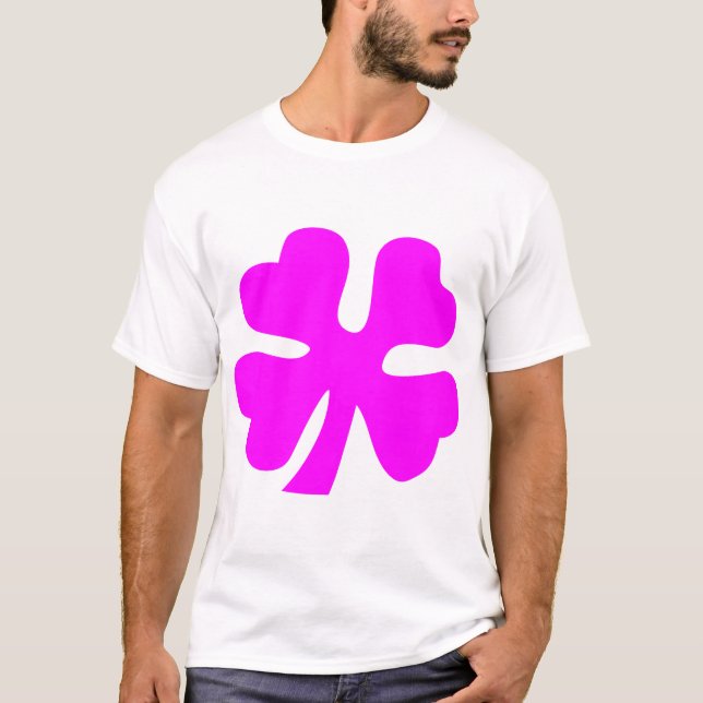 FYRKLÖVER - MAGENTA T-SHIRT (Framsida)