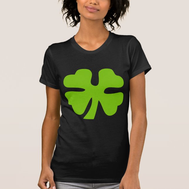 Fyrklöver - martisk Grönt Tee Shirt (Framsida)
