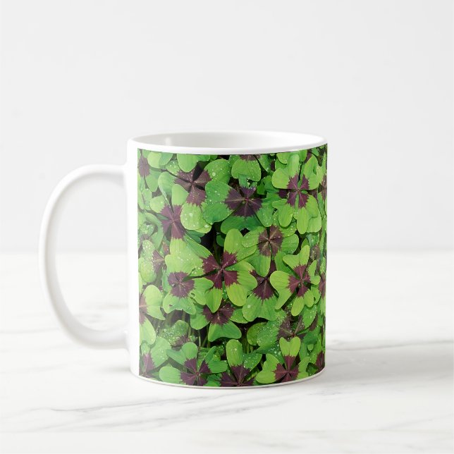 Fyrklöver med Dew, St. Patricks Day Kaffemugg (Vänster)