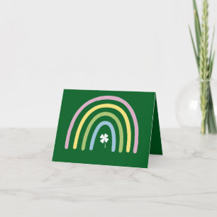 Fyrklöver regnbåge St Patricks dag Kort
