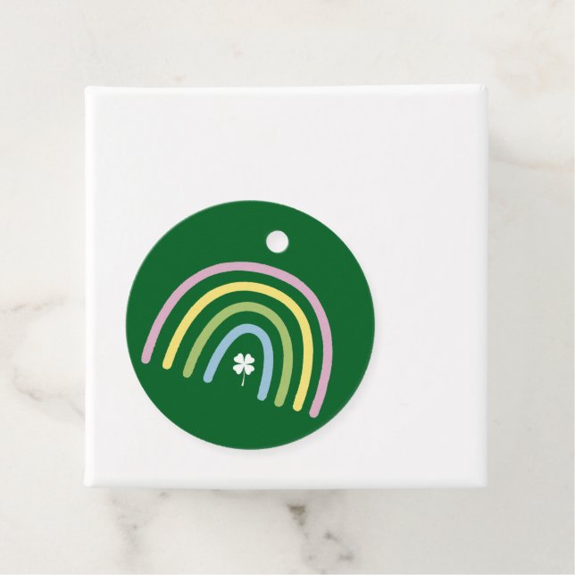 Fyrklöver regnbåge St patrick's day Gåvor Etiketter (På plats)