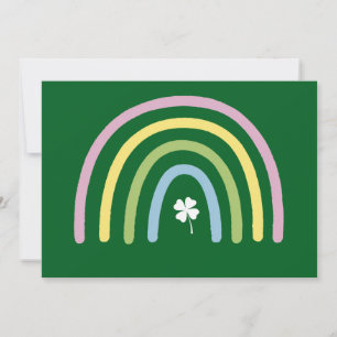 Fyrklöver Regnbåge St Patrick's Day Inbjudningar