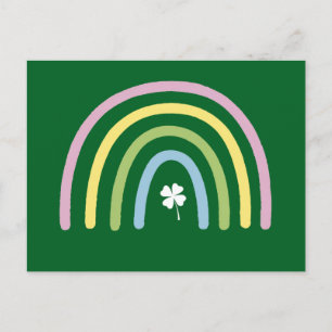 Fyrklöver Regnbåge St Patrick's Day Vykort