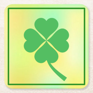 Fyrklöver St. Patrick's Day Design-87906 Underlägg Papper Kvadrat