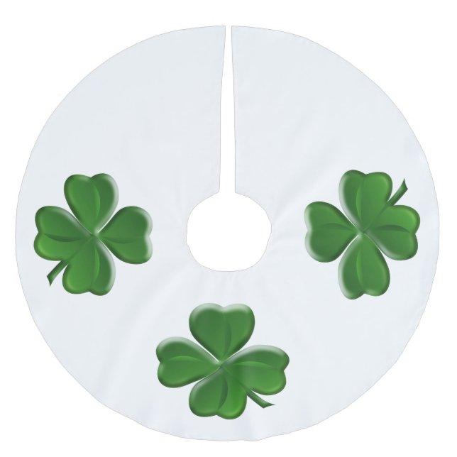 Fyrklöver - St patrick's day-symbol Julgransmatta Borstad Polyester (Framsidan)