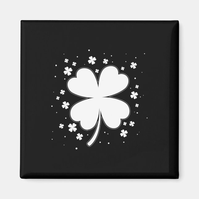 Fyrklöver Vintage Saint patrick Day Gift Magnet (Framsidan)