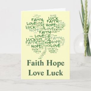 Fyrklövert: Hope, Faith, Kärlek, Tur Kort