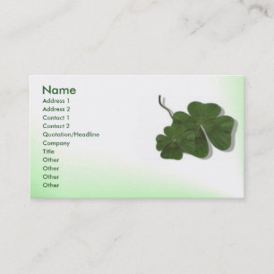 Fyrklövert (Shamrock) profilera kortet Visitkort