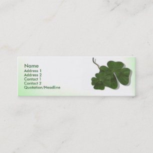 fyrklövert (Shamrock) profilkort Mini Visitkort