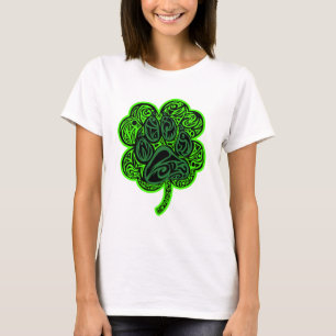 Fyrklövert tasstryck t shirt