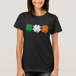 Fyrklövra irländska Flagga T Shirt