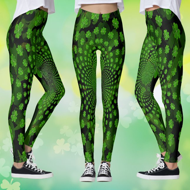 Fyrklövra Kaleidoscope Leggings (Four Leaf Clover Kaleidoscope Leggings)