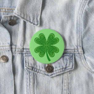 fyrklövra Lucky St. Patrick's Day Knapp