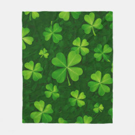 Fyrklövra Mönster Fleecefilt