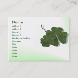 Fyrklövrare (Shamrock) profilkort Visitkort