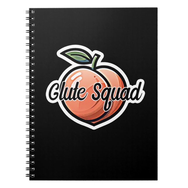 Fyrkout för glute Squad Peach Fitness Anteckningsbok (Framsidan)
