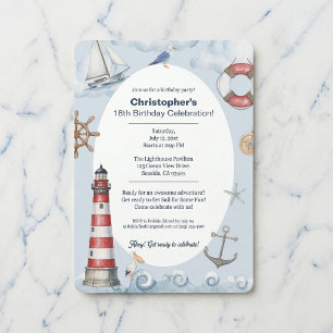 Fyrkustens födelsedagsfirande inbjudningar