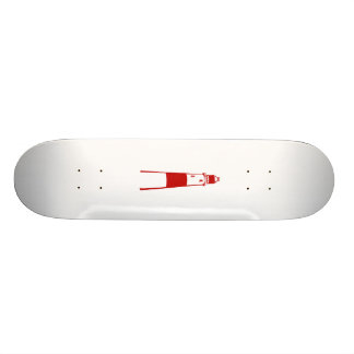 fyrlägenhet grafisk röd white.png old school skateboard bräda 21,6 cm