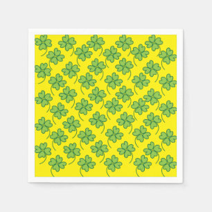 Fyrlövt Klöver Shamrock Irländska Partpresenter Pappersservett