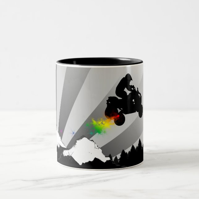 Fyror, regnbåge, smuts.. Två-Tonad mugg (Center)