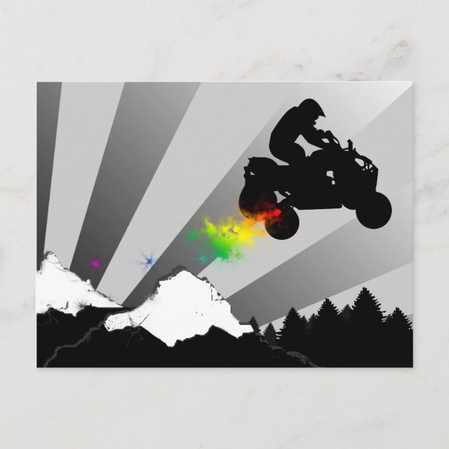 Fyror, regnbåge. vykort (Framsida)