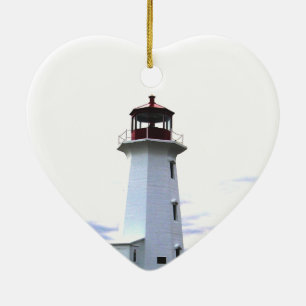FyrprydnadPeggys Cove Nova Scotia Julgransprydnad Keramik