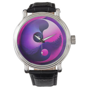 Fyrrik Yin Yang Symbolism med stor upplysning Armbandsur
