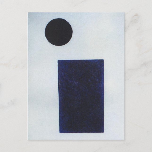 Fyrsiding och cirkla av Kazimir Malevich Vykort (Framsida)