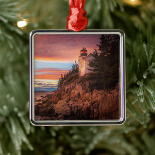 Fyrskåp   Acadia nationalpark Maine Julgransprydnad Metall