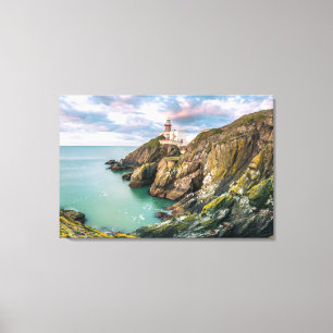 Fyrskåp Baily Lighthouse Dublin, Irland Canvastryck