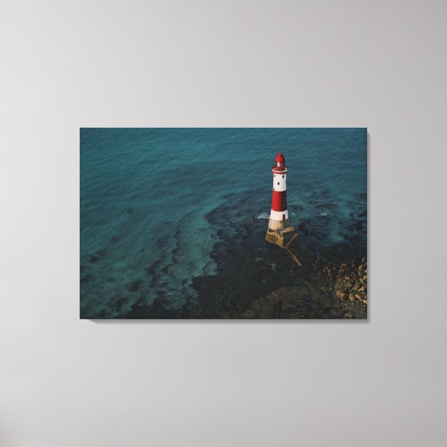Fyrskåp | Beachy Head Lighthouse England Canvastryck (Framsida)