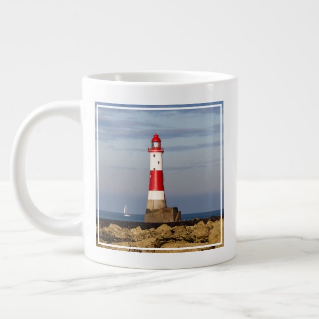 Fyrskåp | Beachy Head Lighthouse England Jumbo Mugg (Vänster)
