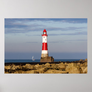 Fyrskåp Beachy Head Lighthouse England Poster