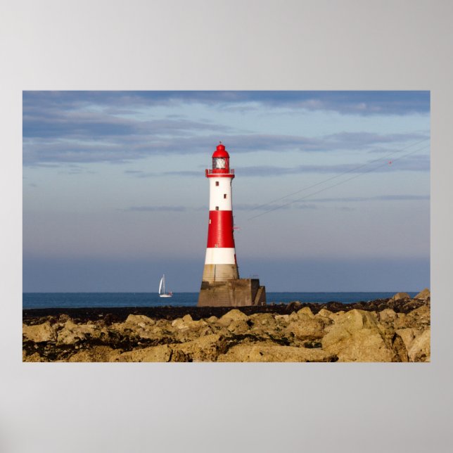 Fyrskåp | Beachy Head Lighthouse England Poster (Framsidan)