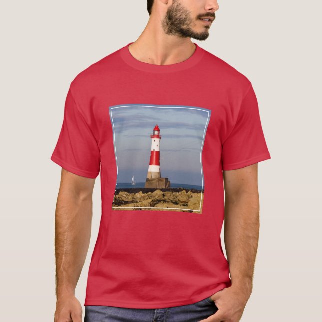 Fyrskåp | Beachy Head Lighthouse England T Shirt (Framsida)