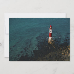 Fyrskåp Beachy Head Lighthouse England Tack Kort