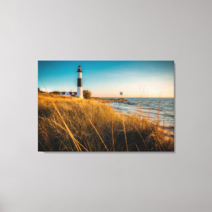 Fyrskåp Big Sable Lighthouse Ludington, MI Canvastryck