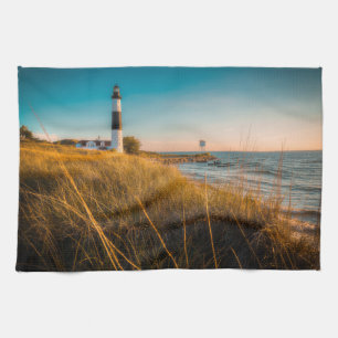 Fyrskåp Big Sable Lighthouse Ludington, MI Kökshandduk