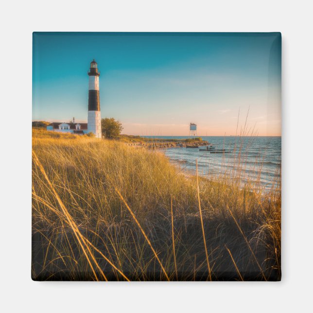 Fyrskåp | Big Sable Lighthouse Ludington, MI Magnet (Framsidan)