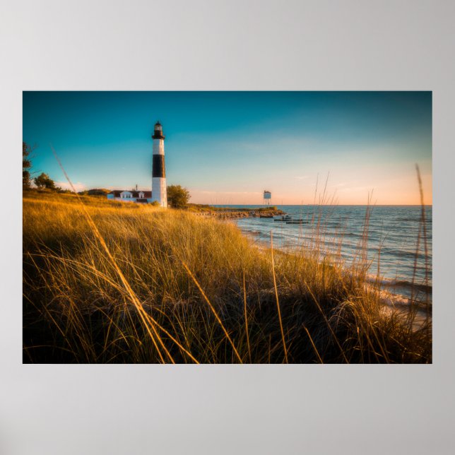 Fyrskåp | Big Sable Lighthouse Ludington, MI Poster (Framsidan)