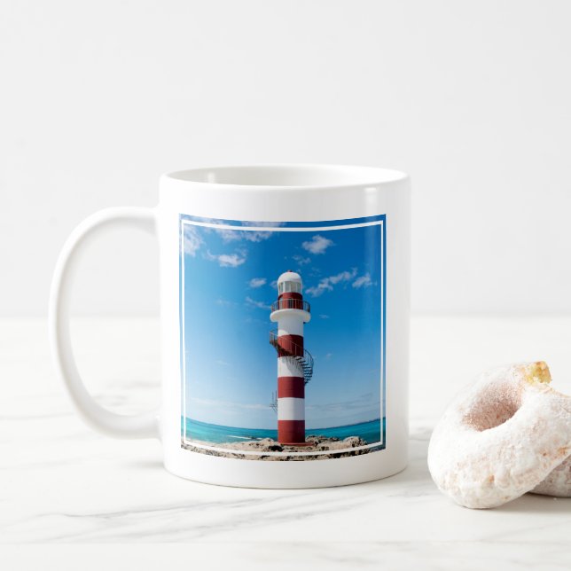 Fyrskåp | Cancun Quintana Roo Mexiko Kaffemugg (Med munk)