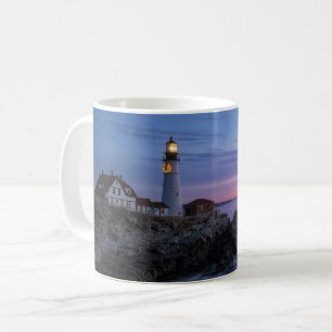 Fyrskåp Cape Elizabeth Maine Lighthouse Kaffemugg