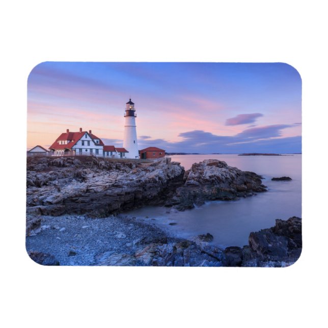 Fyrskåp | Cape Elizabeth, Maine Magnet (Horisontell)