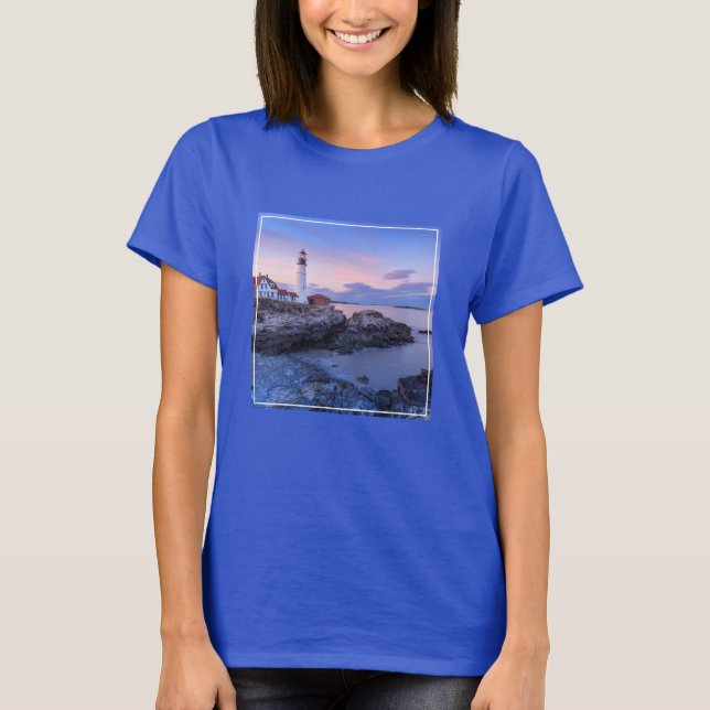 Fyrskåp | Cape Elizabeth, Maine T Shirt (Framsida)