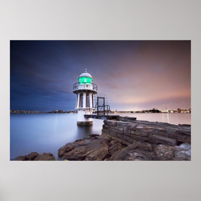 Fyrskåp | Cremorne Point Lighthouse Australien Poster (Framsidan)