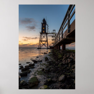 Fyrskåp Eversand-Oberfeue Tyskland Poster