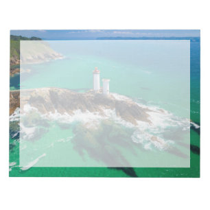 Fyrskåp Finistère Brest Bretagne Lighthouse Anteckningsblock