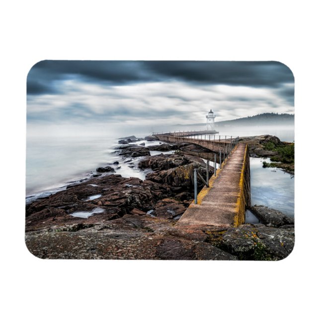 Fyrskåp | Grand Marais Lighthouse Minnesota Magnet (Horisontell)