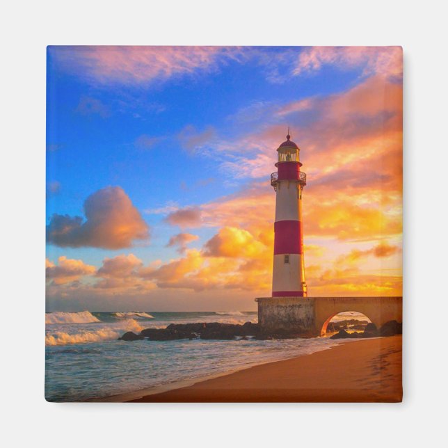 Fyrskåp | Itapuã Brasilien Lighthouse Magnet (Framsidan)