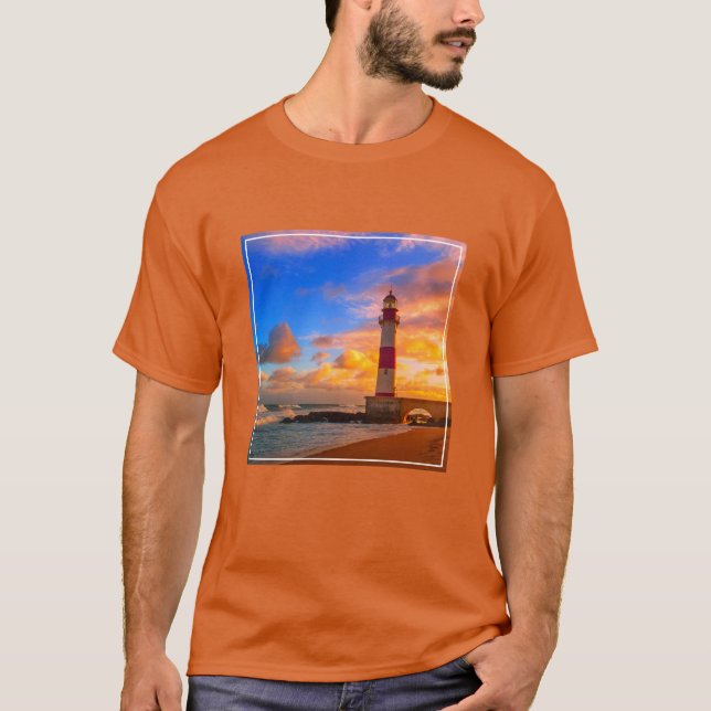 Fyrskåp | Itapuã Brasilien Lighthouse T Shirt (Framsida)
